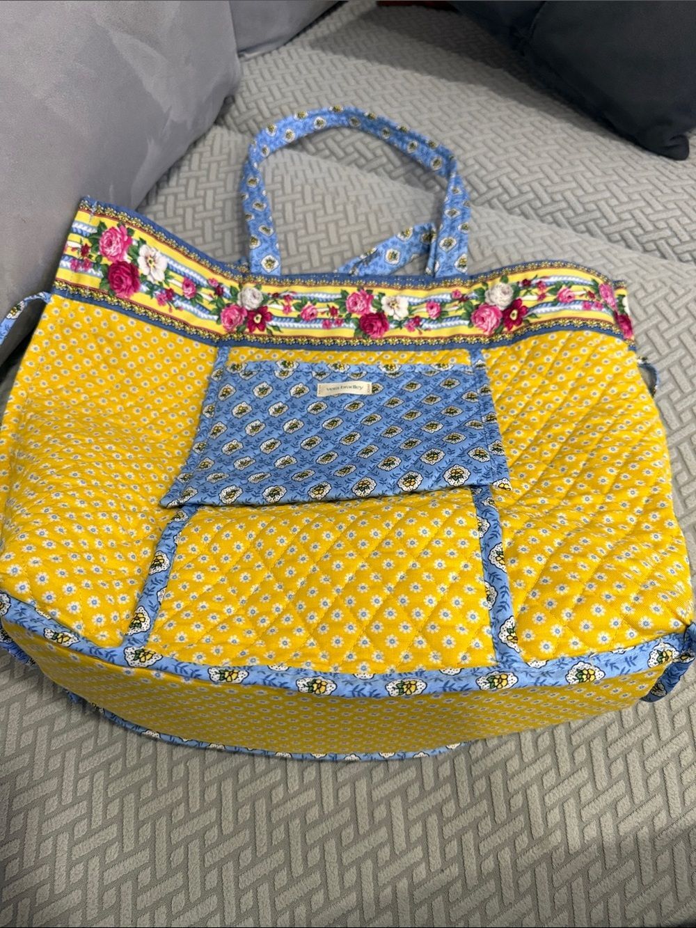 Vera Bradley Heritage Collection Original Tote Elizabeth Blue NWOT - Picture 8 of 12